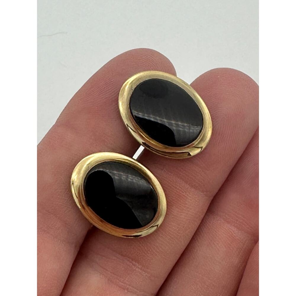 Vintage Dolan Bullock Black Onyx Cuff links
